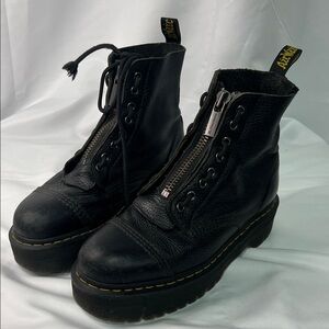 Dr. Martens Black Leather Combat Boots
